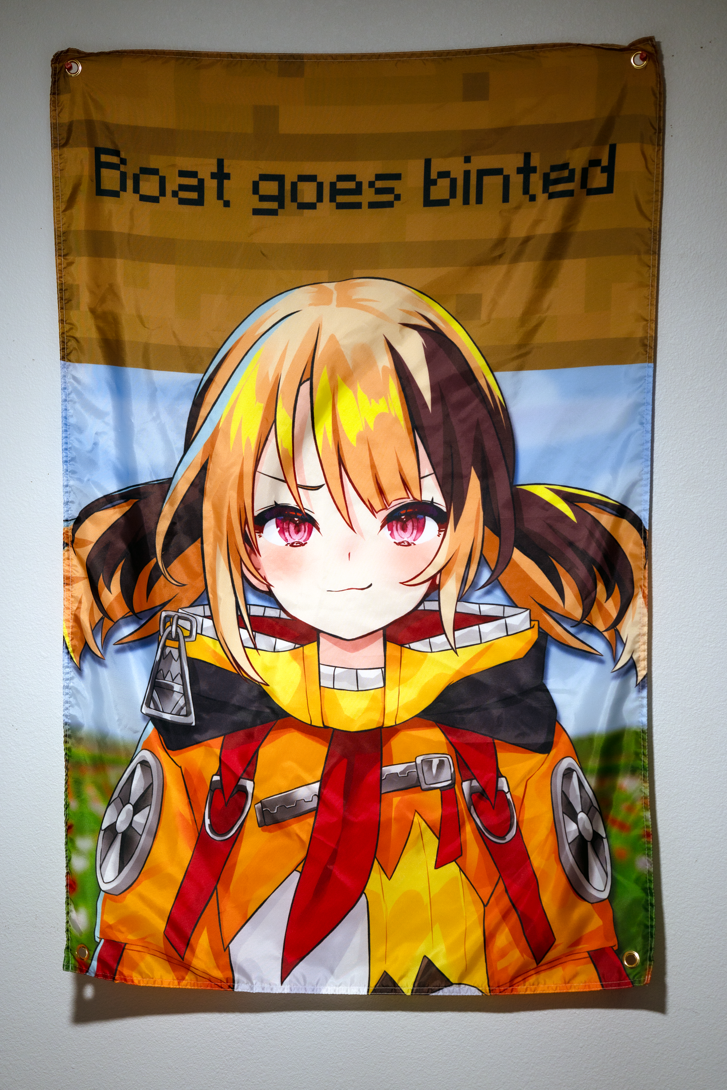 Gigi Boat Goes Binted Flag