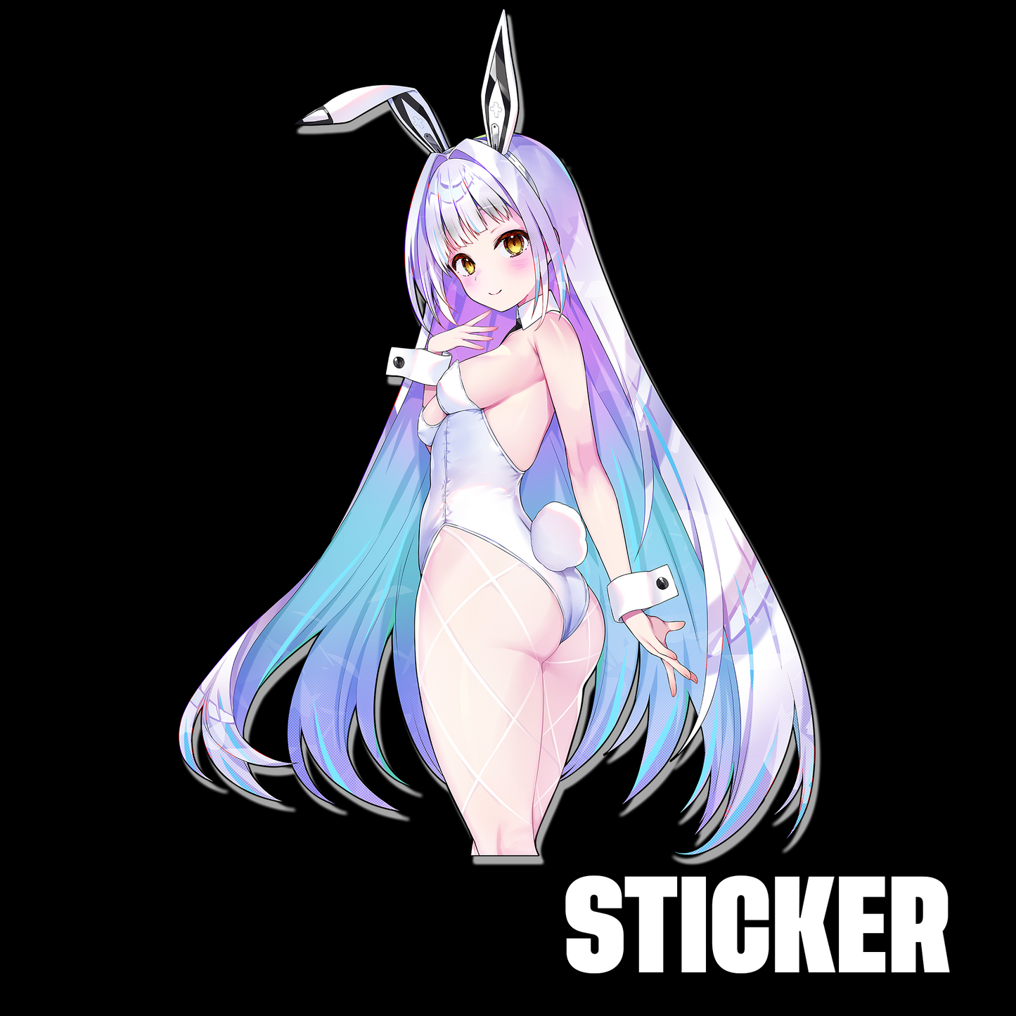 Blanc Bunny Sticker