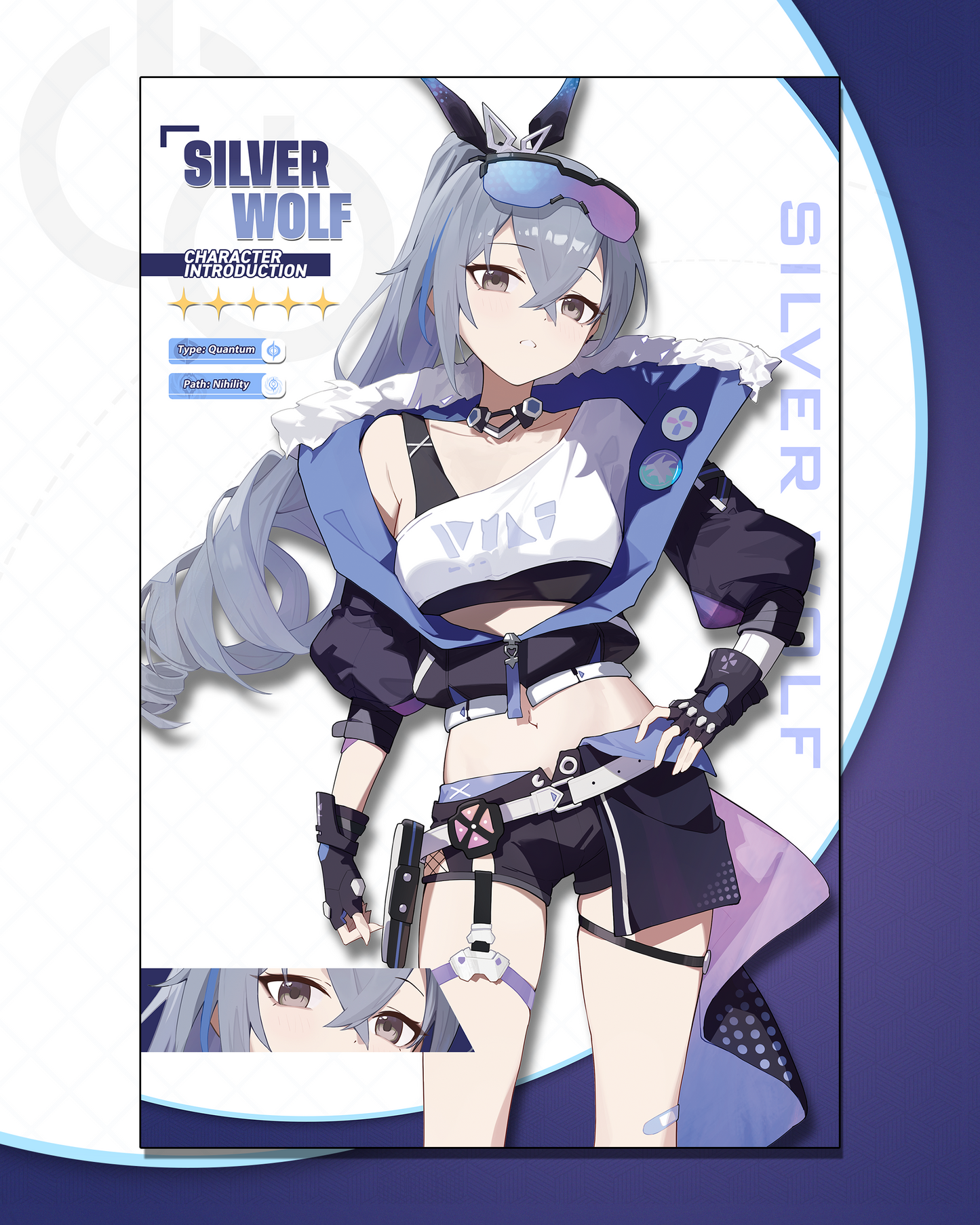 Silver Wolf Print