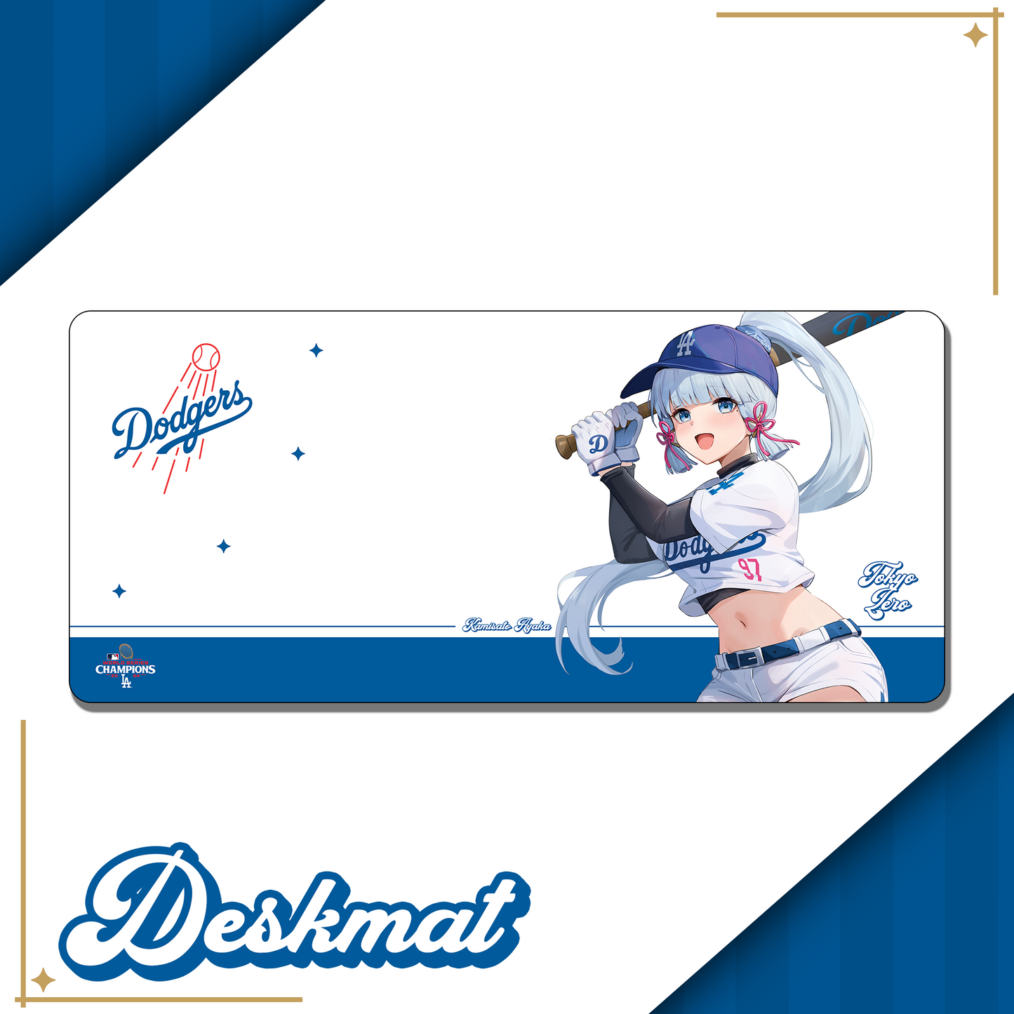 Dodgers Ayaka Deskmat Genshin Impact x Dodgers