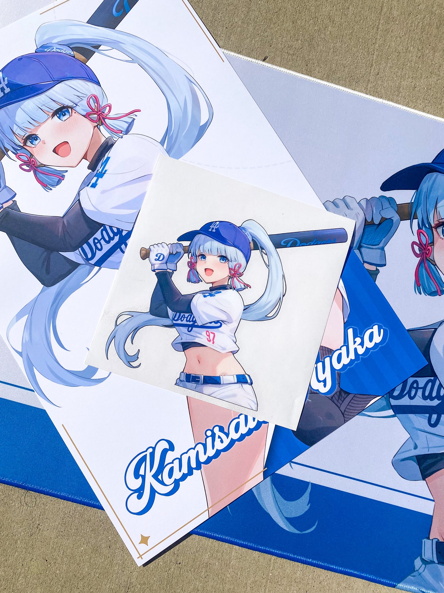 Dodgers Ayaka Deskmat Genshin Impact x Dodgers